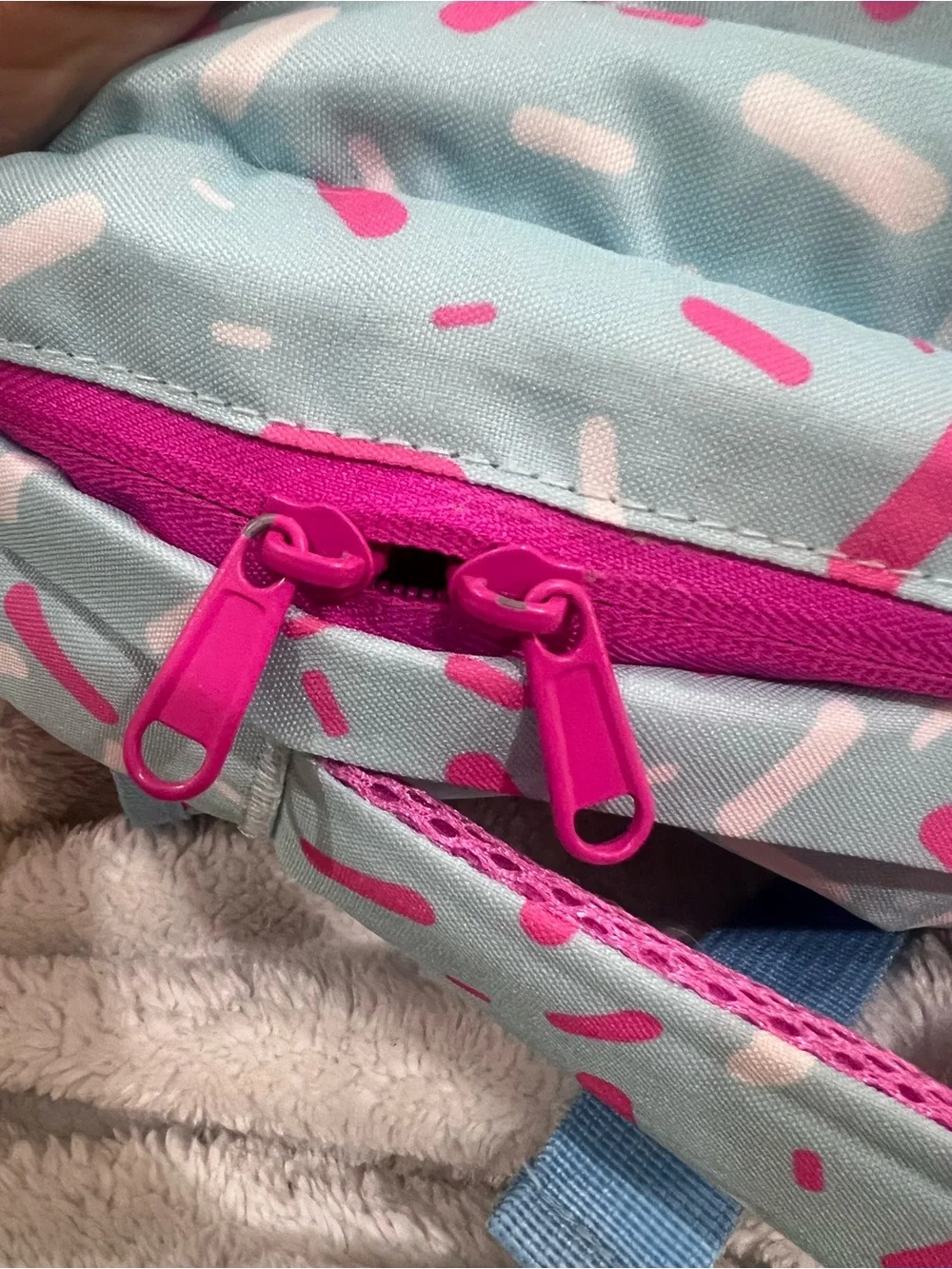 Baseball lifestyle 101 Ice Cream Sprinkles Backpack with Pink Logo
